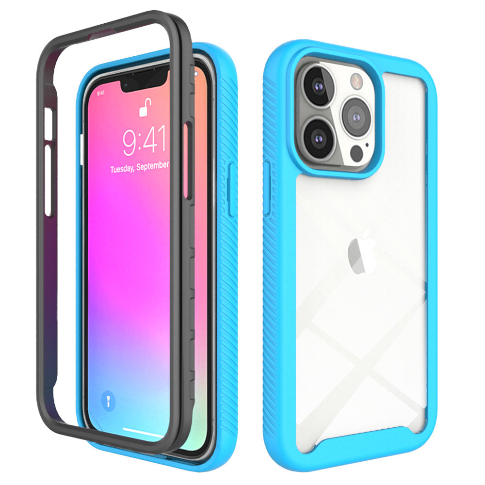 For iPhone 15 Plus Starry Sky Solid Color Series Shockproof PC + TPU Case