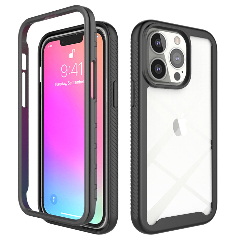 For iPhone 15 Pro Max Starry Sky Solid Color Series Shockproof PC + TPU Case
