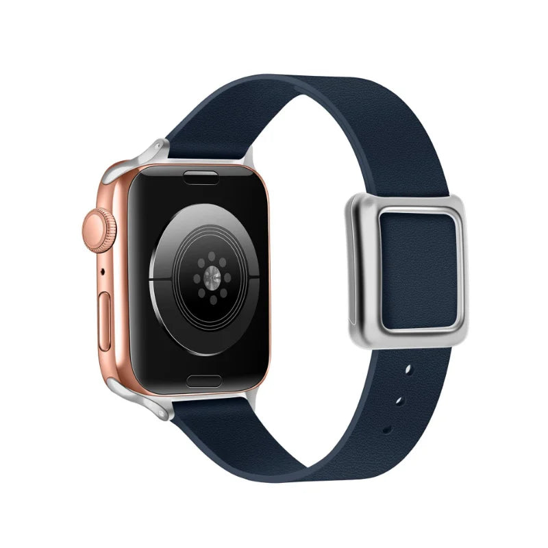 Luxury Leather watch band for apple watch band 45mm 44mm 49mm 40mm 42mm correa for iWatch series 5 6 4 3 SE 7 8 ultra bracelet