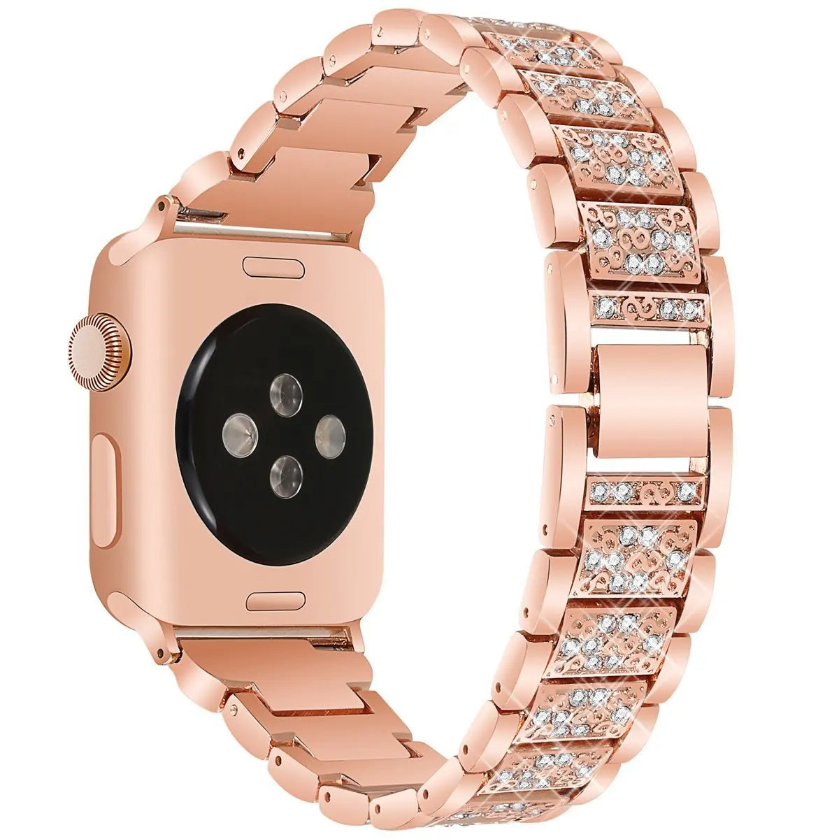 Link Bracelet for Apple Watch Band 7 8 41mm 45mm 40mm 44mm Diamond Shining Women Metal Strap IWatch Series SE 6 5 4 3 38mm 42mm