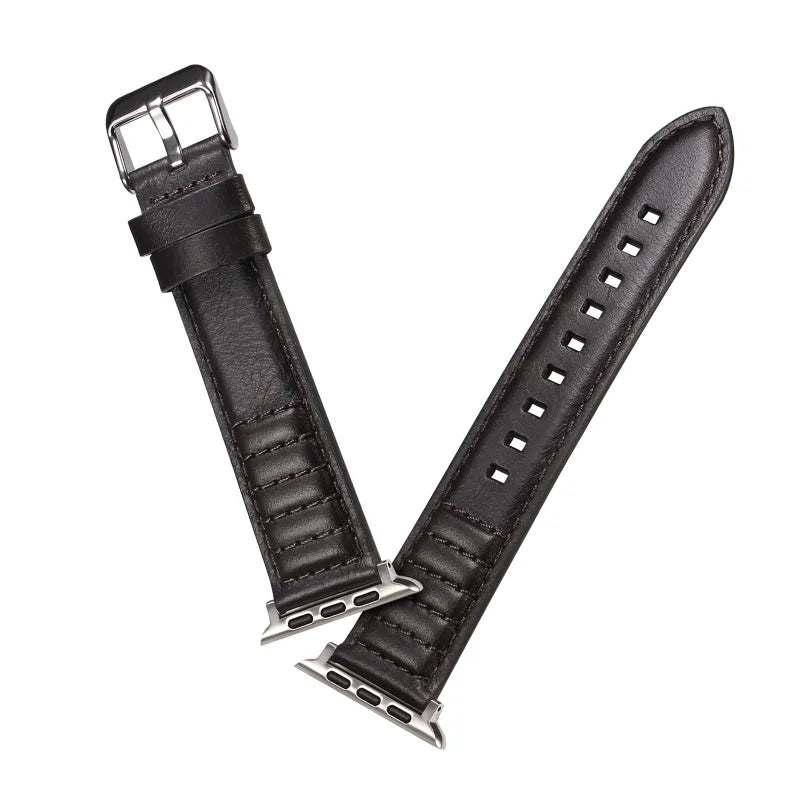Genuine Leather Watch Strap Watchband For Apple Watch Band 49mm 44mm 40mm 45 mm 42mm 41mm Series 8 7 6 5 4 3 2 iWatch Bracelet