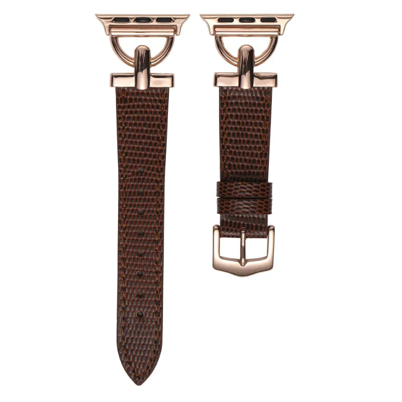 Leather Strap For Apple Watch Band 41mm 45 44 40mm 42 38mm Metal Buckle Design Watchband Bracelet For iWatch 7 SE 6 3 4 5