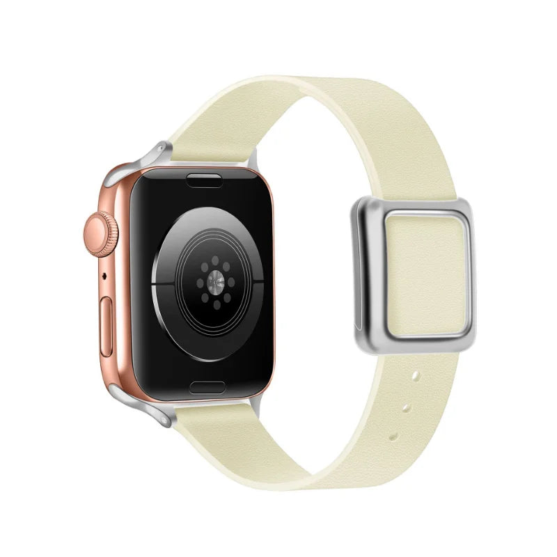 Luxury Leather watch band for apple watch band 45mm 44mm 49mm 40mm 42mm correa for iWatch series 5 6 4 3 SE 7 8 ultra bracelet