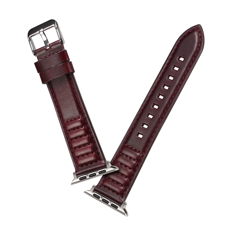 Genuine Leather Watch Strap Watchband For Apple Watch Band 49mm 44mm 40mm 45 mm 42mm 41mm Series 8 7 6 5 4 3 2 iWatch Bracelet