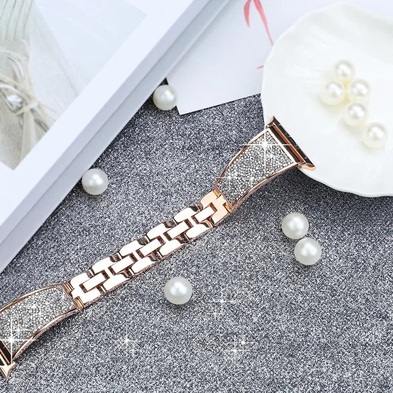 Luxury Chain Strap for Apple Watch Band 38mm~49mm Loop Bracelet Diamond Wrist Watchband for IWatch Series Ultra 8 7 6 5 4321 SE