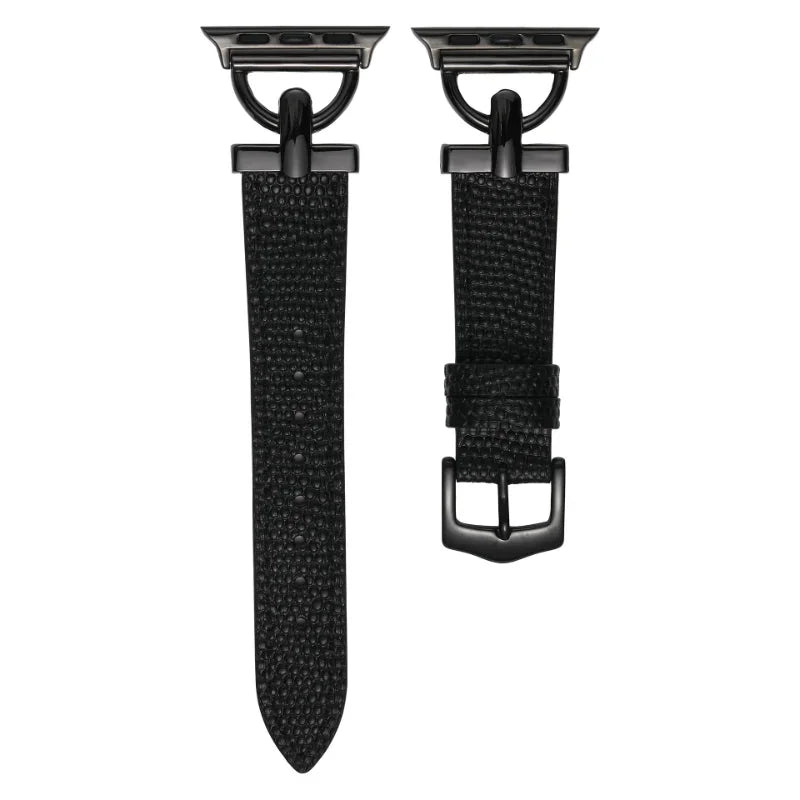 Leather Strap For Apple Watch Band 41mm 45 44 40mm 42 38mm Metal Buckle Design Watchband Bracelet For iWatch 7 SE 6 3 4 5