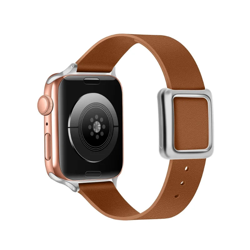 Luxury Leather watch band for apple watch band 45mm 44mm 49mm 40mm 42mm correa for iWatch series 5 6 4 3 SE 7 8 ultra bracelet