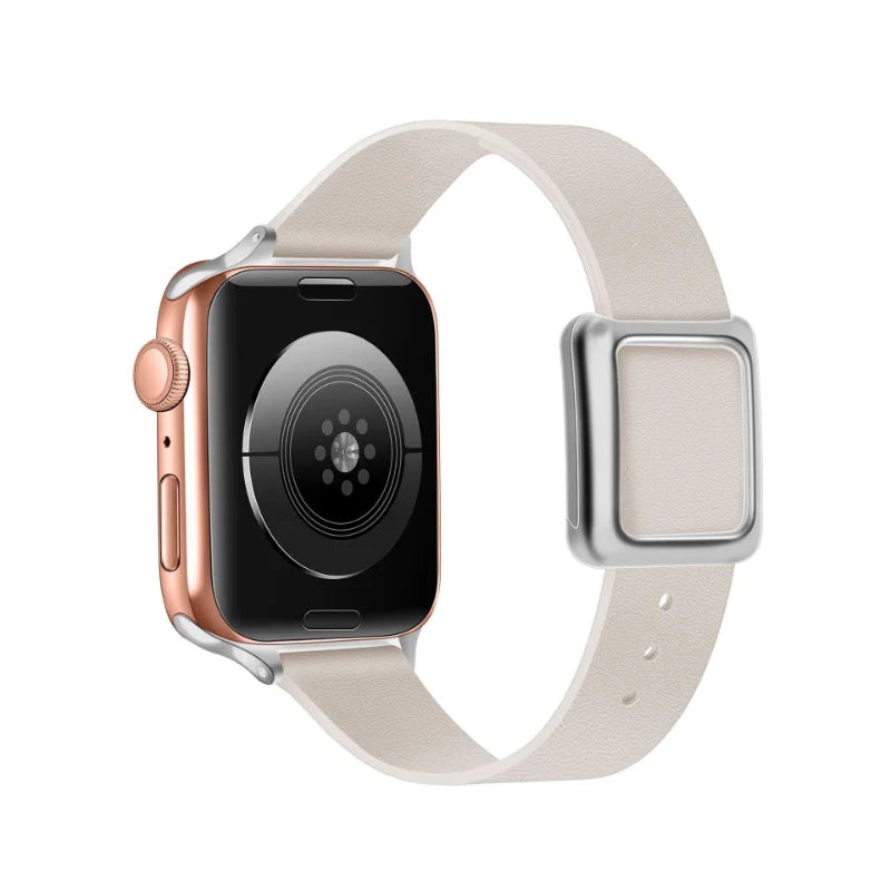 Luxury Leather watch band for apple watch band 45mm 44mm 49mm 40mm 42mm correa for iWatch series 5 6 4 3 SE 7 8 ultra bracelet