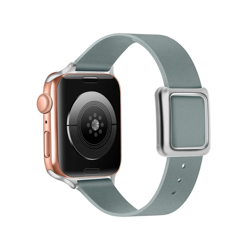 Luxury Leather watch band for apple watch band 45mm 44mm 49mm 40mm 42mm correa for iWatch series 5 6 4 3 SE 7 8 ultra bracelet
