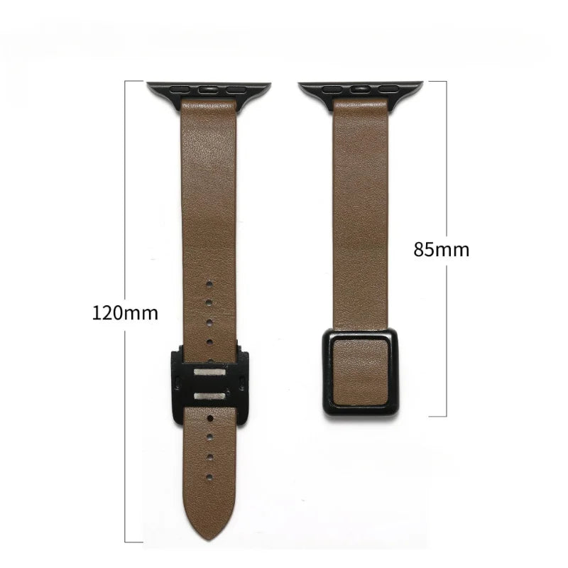 Luxury Leather watch band for apple watch band 45mm 44mm 49mm 40mm 42mm correa for iWatch series 5 6 4 3 SE 7 8 ultra bracelet