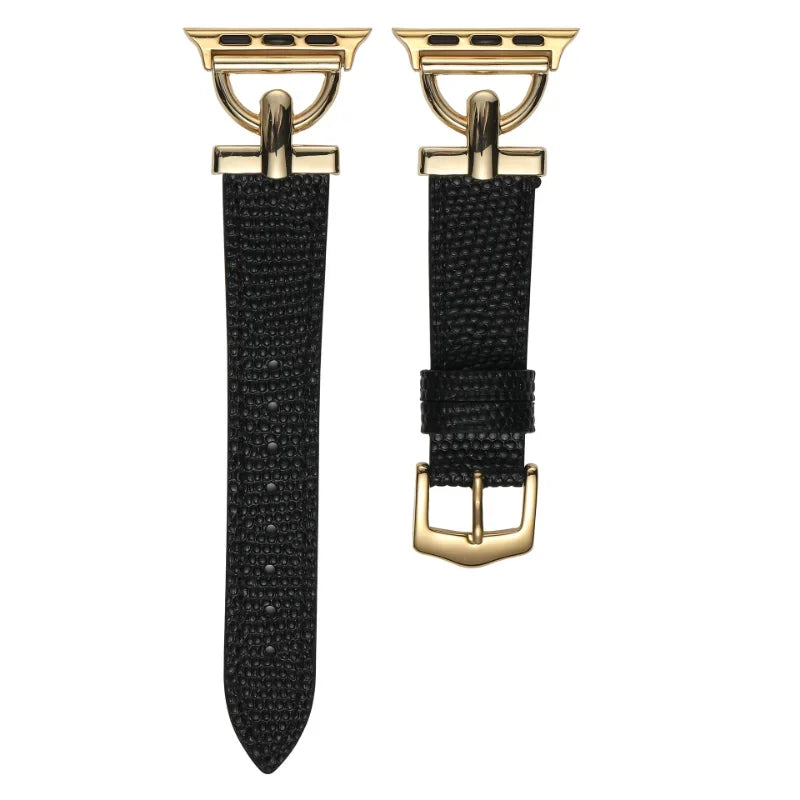 Leather Strap For Apple Watch Band 41mm 45 44 40mm 42 38mm Metal Buckle Design Watchband Bracelet For iWatch 7 SE 6 3 4 5