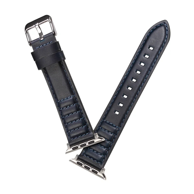 Genuine Leather Watch Strap Watchband For Apple Watch Band 49mm 44mm 40mm 45 mm 42mm 41mm Series 8 7 6 5 4 3 2 iWatch Bracelet