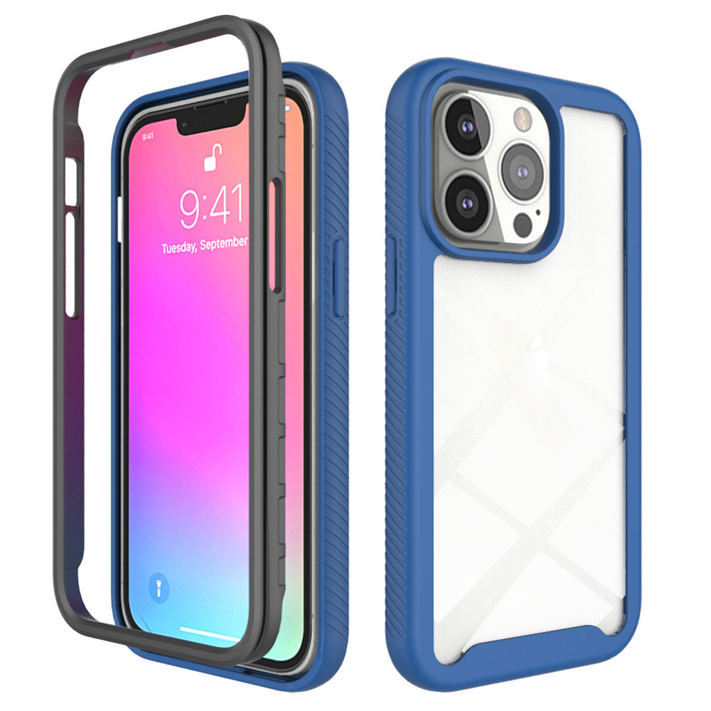 For iPhone 15 Pro Max Starry Sky Solid Color Series Shockproof PC + TPU Case