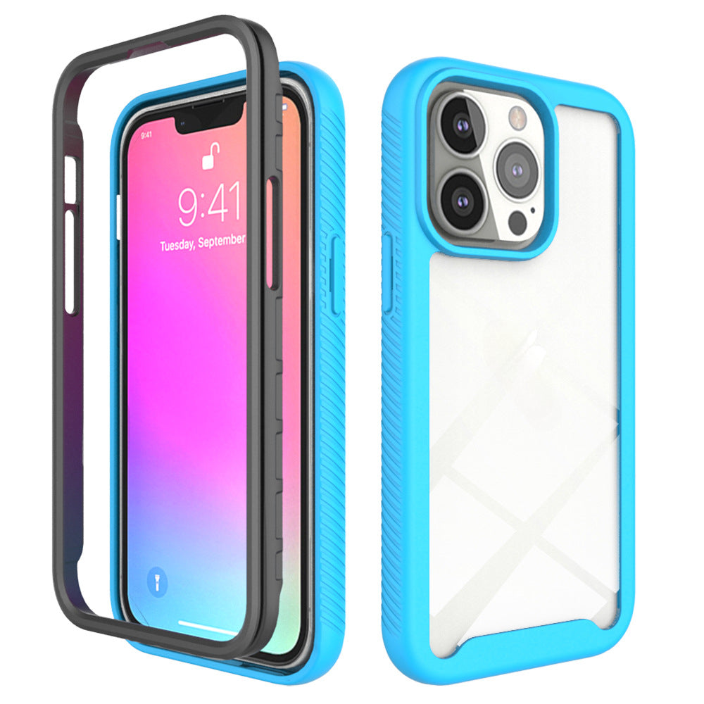 For iPhone 15 Plus Starry Sky Solid Color Series Shockproof PC + TPU Case
