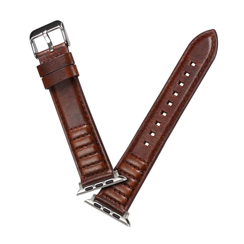 Genuine Leather Watch Strap Watchband For Apple Watch Band 49mm 44mm 40mm 45 mm 42mm 41mm Series 8 7 6 5 4 3 2 iWatch Bracelet
