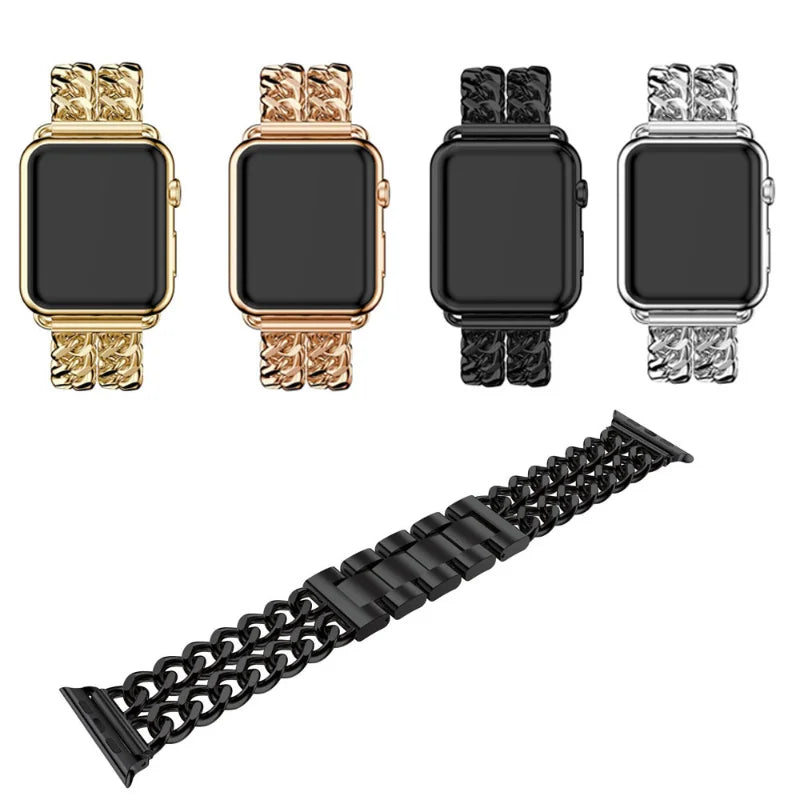 Link Bracelet for Apple Watch Band 41mm 45mm 40mm 44mm 42mm 49mm Stainless Steel Strap iWatch Ultar 8 7 6 SE 5 4 3 Accessories