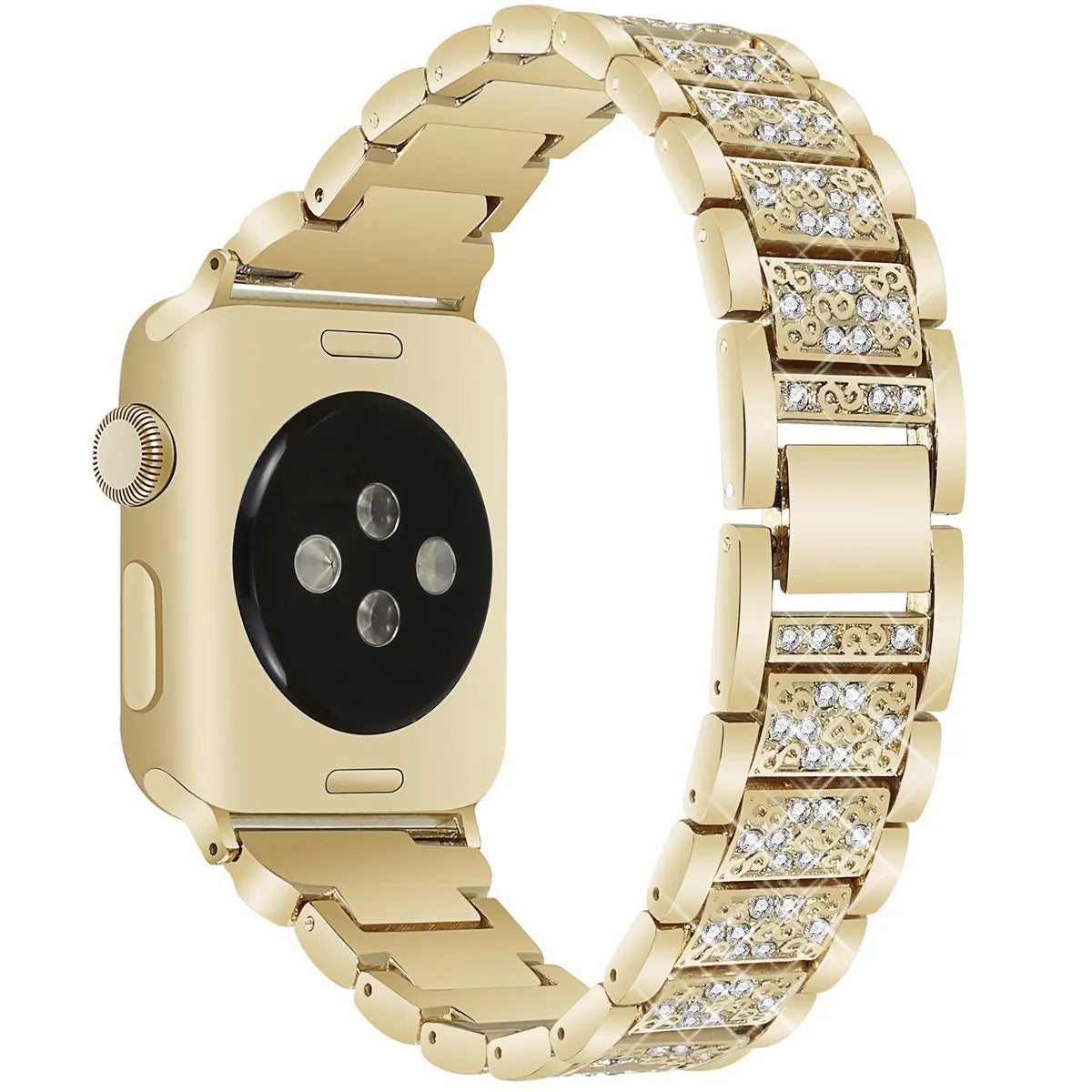 Link Bracelet for Apple Watch Band 7 8 41mm 45mm 40mm 44mm Diamond Shining Women Metal Strap IWatch Series SE 6 5 4 3 38mm 42mm