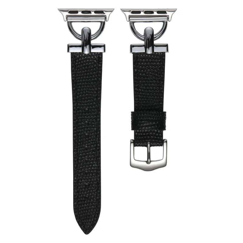 Leather Strap For Apple Watch Band 41mm 45 44 40mm 42 38mm Metal Buckle Design Watchband Bracelet For iWatch 7 SE 6 3 4 5