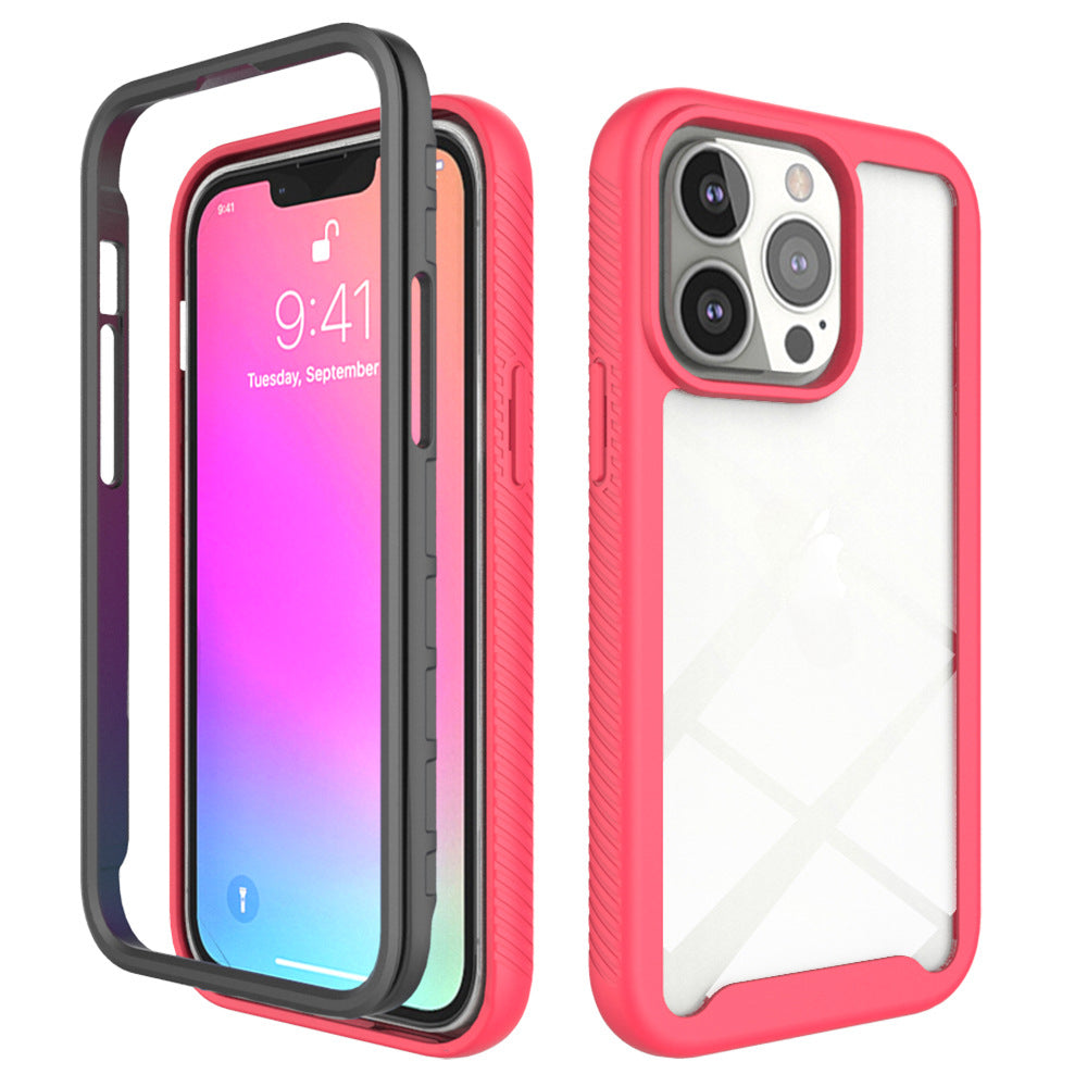 For iPhone 15 Pro Max Starry Sky Solid Color Series Shockproof PC + TPU Case