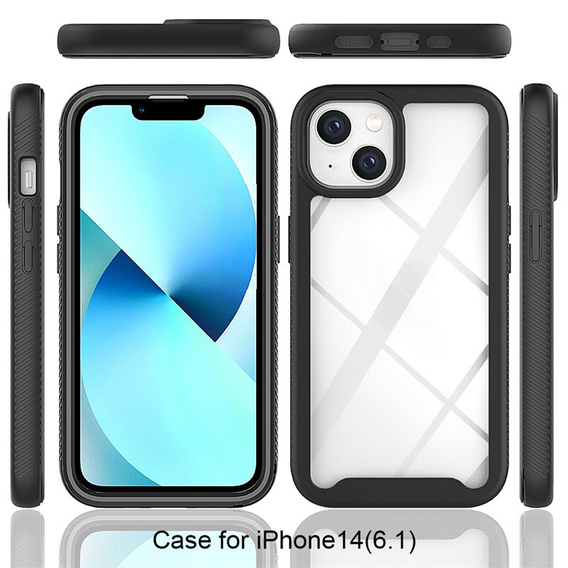 For iPhone 15 6.1inch Starry Sky Solid Color Series Shockproof PC + TPU Case